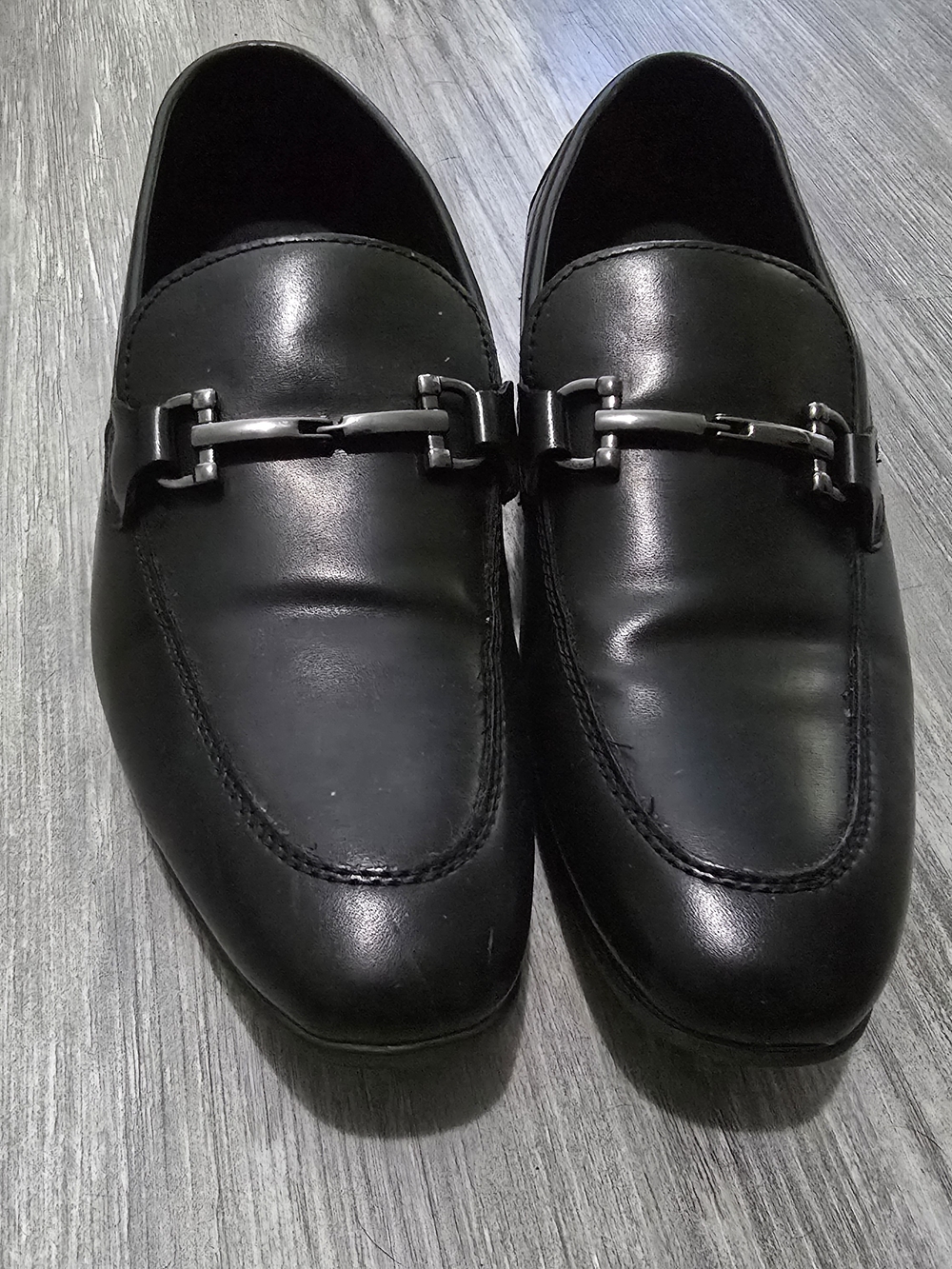 Alfani Black Leather Bit Slip-On Loafers